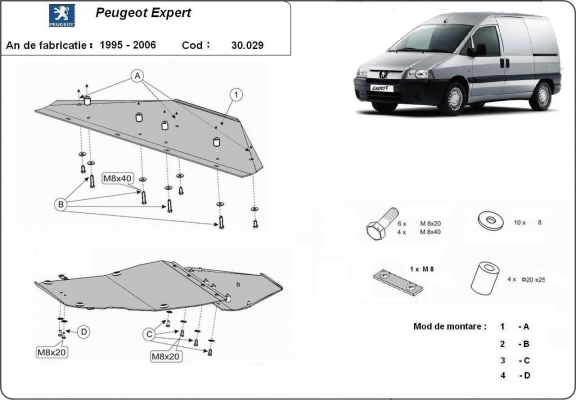 Cubre carter metalico Peugeot Expert
