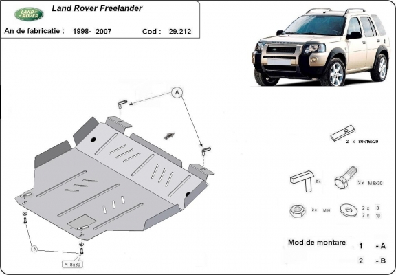 Cubre carter metalico Land Rover Freelander 1