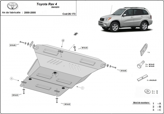 Cubre carter metalico Toyota Rav4