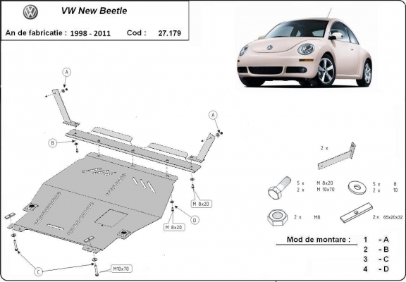 Cubre carter metalico Volkswagen New Beetle