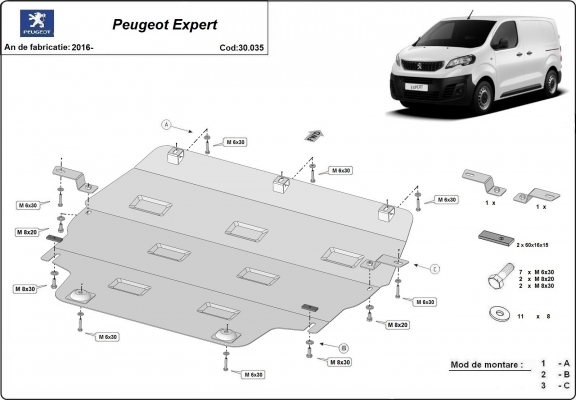 Cubre carter metalico Peugeot Expert