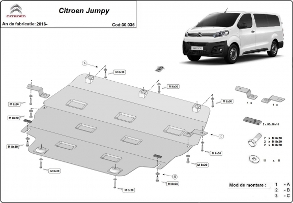 Cubre carter metalico Citroen Jumpy