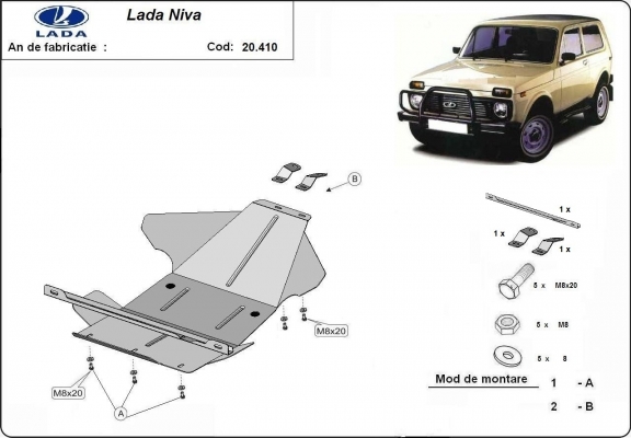 Cubre carter metalico Lada Niva