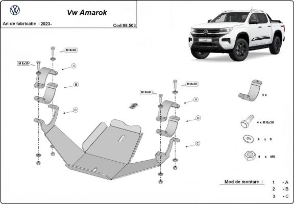Protector del diferencial Volkswagen Amarok