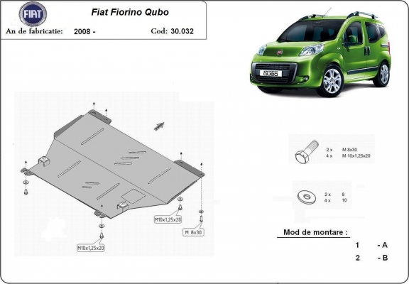 Cubre carter metalico Fiat Fiorino