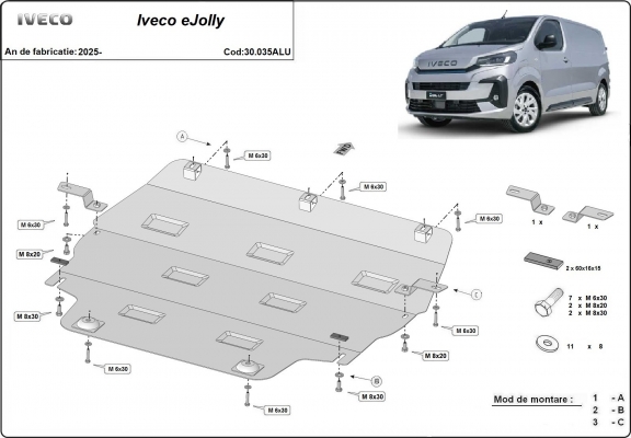 Cubre carter de aluminio Iveco eJolly