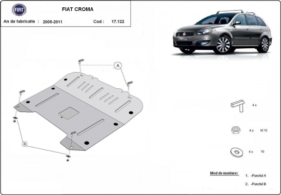 Cubre carter metalico Fiat Croma