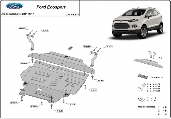Cubre carter metalico Ford EcoSport