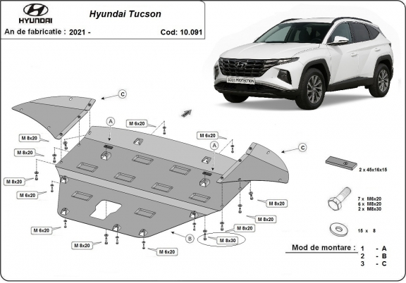 Cubre carter metalico Hyundai Tucson