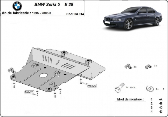 Cubre carter metalico BMW Serie 5 E39