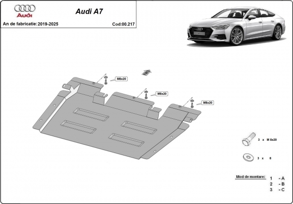 Protector de la caja de cambios Audi A7 A7
