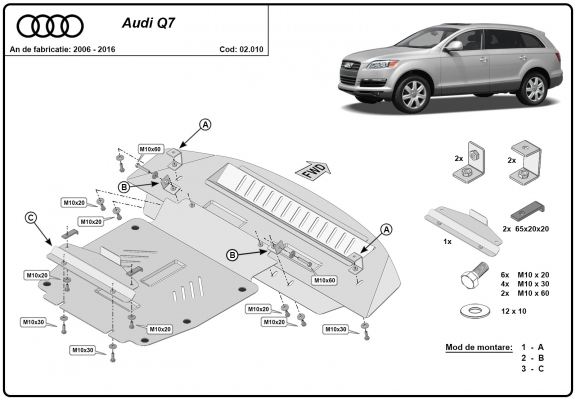 Cubre carter metalico Audi Q7
