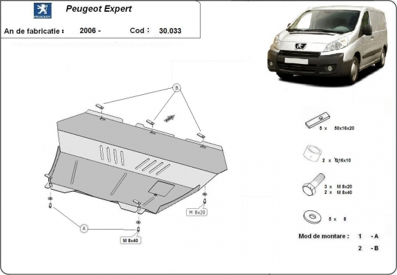 Cubre carter metalico Peugeot Expert