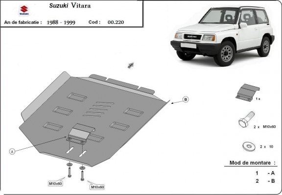 Protector de la caja de cambios Suzuki Vitara