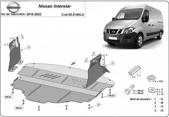 Cubre carter de aluminio Nissan Interstar