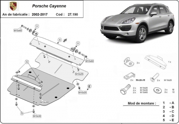 Cubre carter metalico Porsche Cayenne