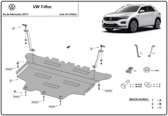 Cubre carter de aluminio Volkswagen T-Roc