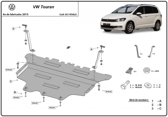 Cubre carter de aluminio VW Touran