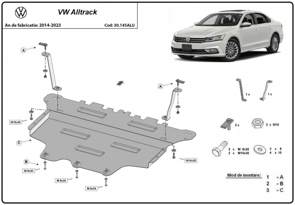 Cubre carter de aluminio VW Passat Alltrack