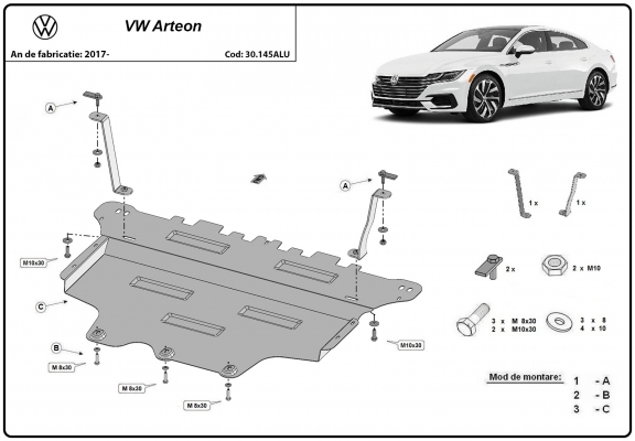 Cubre carter de aluminio VW Arteon