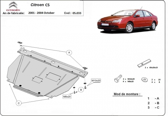 Cubre carter metalico Citroen C5