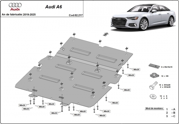 Cubre carter metalico Audi A6