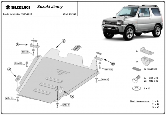 Protector de la caja de transferencia Suzuki Jimny