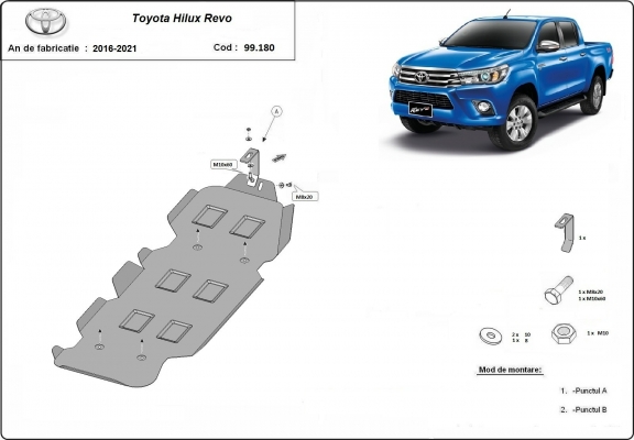 Protector del deposito de combustible Toyota Hilux Revo