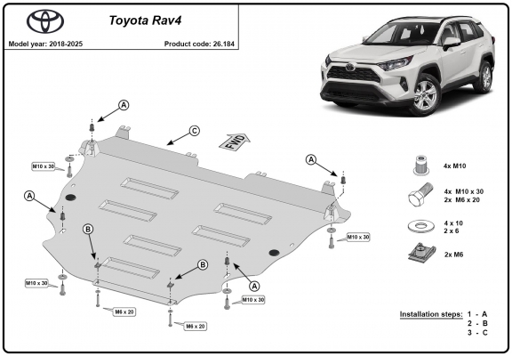 Cubre carter metalico Toyota Rav4