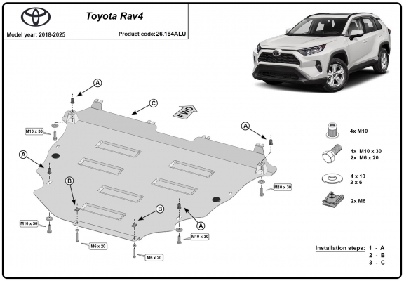 Cubre carter de aluminio Toyota RAV4