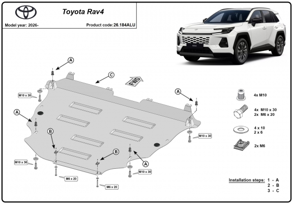 Cubre carter de aluminio Toyota RAV4