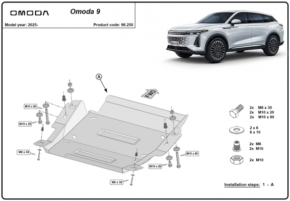 Protector del diferencial Omoda 9