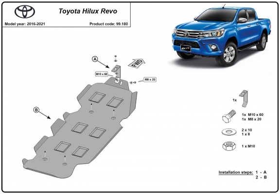 Protector del deposito de combustible Toyota Hilux Revo