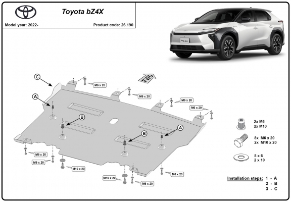 Cubre carter metalico Toyota BZ4X