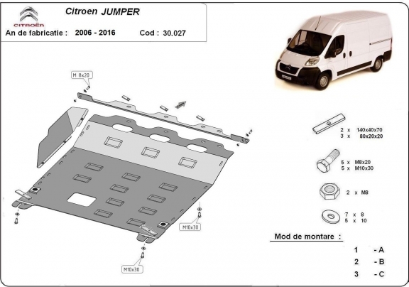 Cubre carter metalico Citroen Jumper