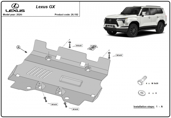 Protector del radiador Lexus GX