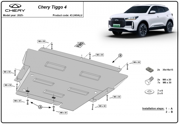 Cubre carter de aluminio Chery Tiggo 4