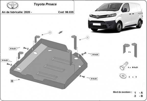 Protector del deposito AdBlue Toyota Proace