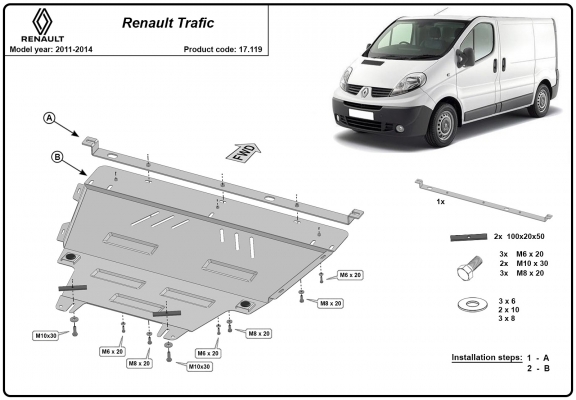 Cubre carter metalico Renault Trafic 2