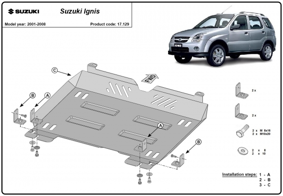 Cubre carter metalico Suzuki Ignis