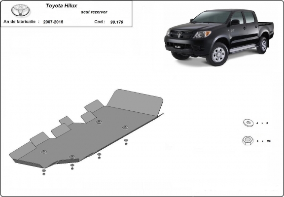 Protector del deposito de combustible Toyota Hilux