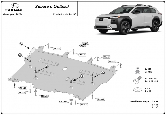 Cubre carter metalico Subaru E-Outback