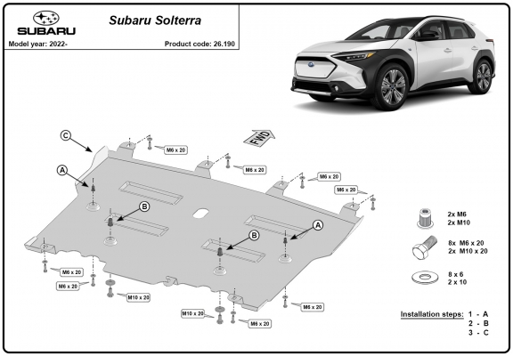 Cubre carter metalico Subaru Soltera