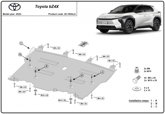 Cubre carter de aluminio Toyota BZ4X