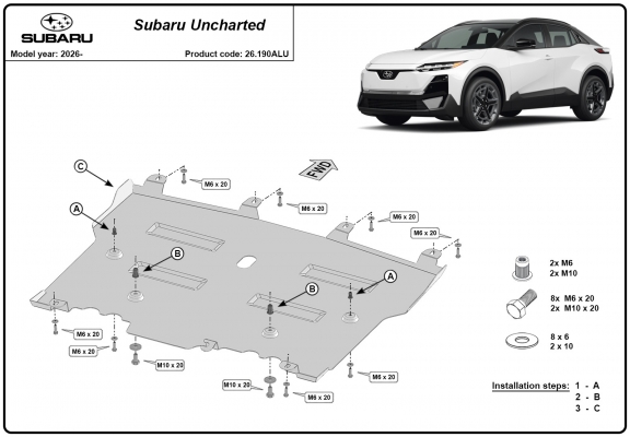 Cubre carter de aluminio Subaru Uncharted