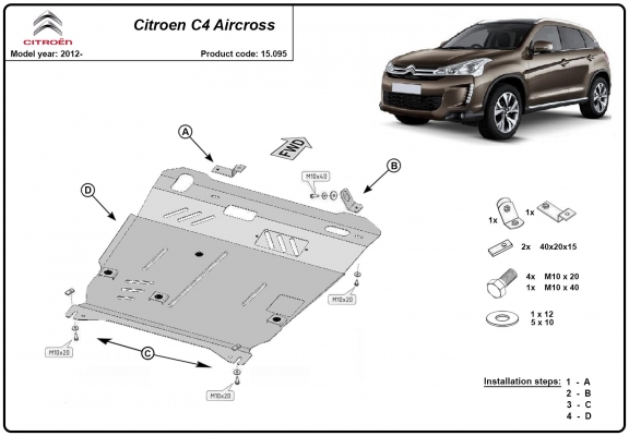 Cubre carter metalico Citroen C4 Aircross