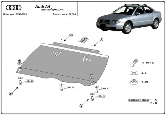 Protector de la caja de cambios Audi A4 B5 - Manual