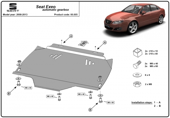 Protector de la caja de cambios Seat Exeo