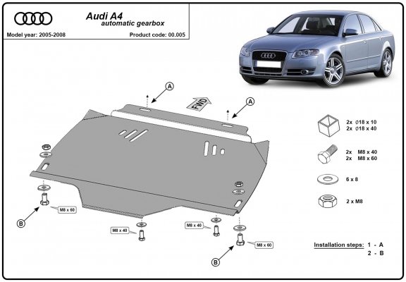 Protector de la caja de cambios Audi A4 B7 - Automatico