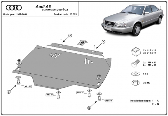 Protector de la caja de cambios Audi A6